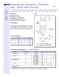 Datasheet FM-106 manufacturer M/A-COM