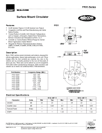 Datasheet FR31-0002 manufacturer M/A-COM