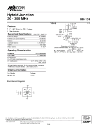 Datasheet HH-105 manufacturer M/A-COM