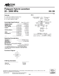 Datasheet HH-128 manufacturer M/A-COM