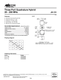 Datasheet JH-131BNC manufacturer M/A-COM