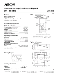 Datasheet JHS-114 manufacturer M/A-COM