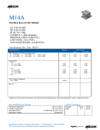 Datasheet M14A manufacturer M/A-COM
