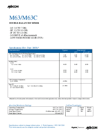 Datasheet M63C manufacturer M/A-COM