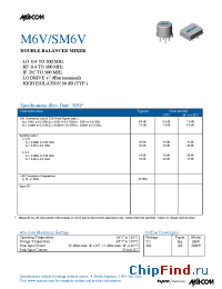 Datasheet M6V manufacturer M/A-COM
