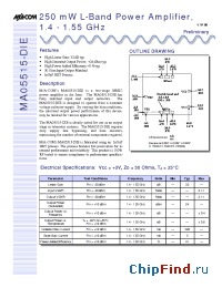 Datasheet MA05515-DIE manufacturer M/A-COM