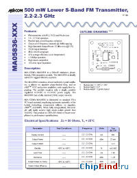 Datasheet MA05836-061 manufacturer M/A-COM