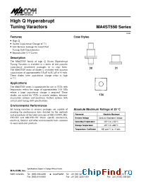 Datasheet MA4ST551-30 manufacturer M/A-COM