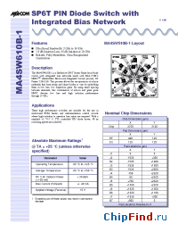 Datasheet MA4SW610B-1 manufacturer M/A-COM
