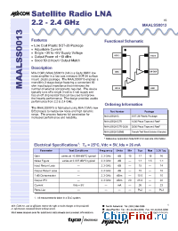 Datasheet MAALSS0013SMB manufacturer M/A-COM