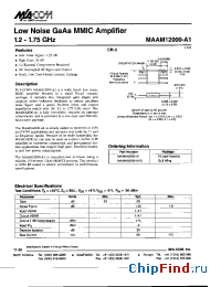 Datasheet MAAM12000-A1 manufacturer M/A-COM