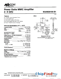 Datasheet MAAM26100-B1 manufacturer M/A-COM