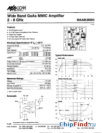 Datasheet MAAM28000 manufacturer M/A-COM