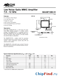 Datasheet MAAM71200-H1 manufacturer M/A-COM