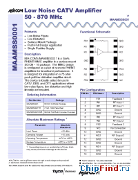 Datasheet MAAMSS0001SMB manufacturer M/A-COM
