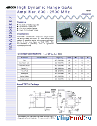 Datasheet MAAMSS0007 manufacturer M/A-COM
