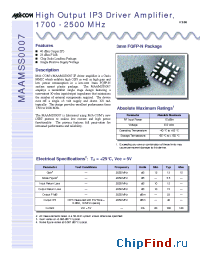 Datasheet MAAMSS0007TR-3000 manufacturer M/A-COM