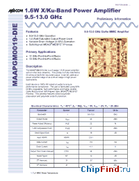 Datasheet MAAPGM0019-DIE manufacturer M/A-COM