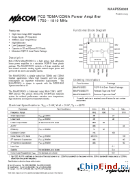 Datasheet MAAPSS0003RTR manufacturer M/A-COM