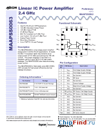Datasheet MAAPSS0063 manufacturer M/A-COM