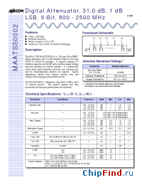 Datasheet MAATSS0002-TB manufacturer M/A-COM