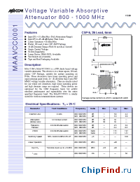 Datasheet MAAVCC0001TR manufacturer M/A-COM