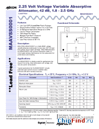 Datasheet MAAVSS0001TR manufacturer M/A-COM