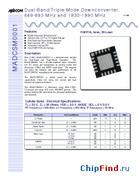 Datasheet MADCSM0001 manufacturer M/A-COM