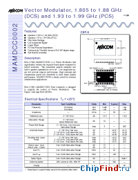 Datasheet MAMDCC0002 manufacturer M/A-COM