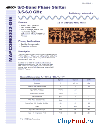 Datasheet MAPCGM0002-DIE manufacturer M/A-COM