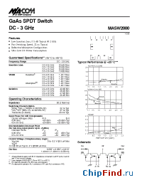 Datasheet MASW2000 manufacturer M/A-COM
