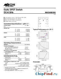 Datasheet MASW6010G manufacturer M/A-COM