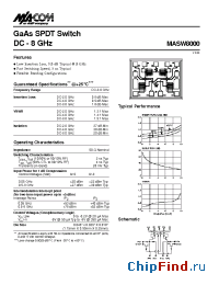 Datasheet MASW8000 manufacturer M/A-COM