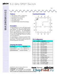 Datasheet MASWSM0002SMB manufacturer M/A-COM