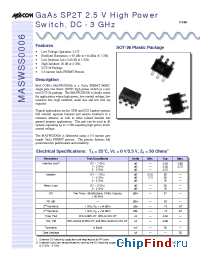 Datasheet MASWSS0006TR-3000 manufacturer M/A-COM