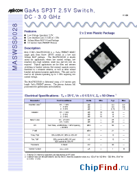 Datasheet MASWSS0028 manufacturer M/A-COM