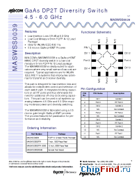 Datasheet MASWSS0039TR-3000 manufacturer M/A-COM