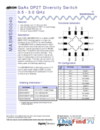 Datasheet MASWSS0040TR manufacturer M/A-COM
