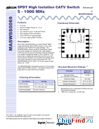 Datasheet MASWSS0069SMB manufacturer M/A-COM