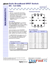 Datasheet MASWSS0070 manufacturer M/A-COM