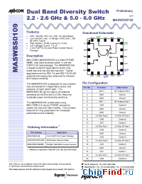 Datasheet MASWSS0109 manufacturer M/A-COM
