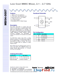Datasheet MD54-0007SMB manufacturer M/A-COM