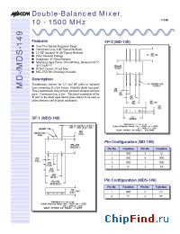 Datasheet MDS-149PIN manufacturer M/A-COM