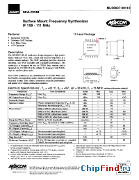 Datasheet MLS9037-00110 manufacturer M/A-COM
