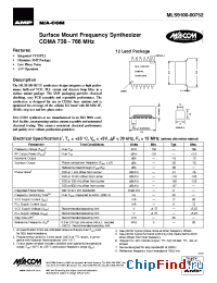 Datasheet MLS9100-00752 manufacturer M/A-COM