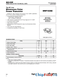 Datasheet MRF10350 manufacturer M/A-COM