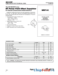 Datasheet MRF141 manufacturer M/A-COM