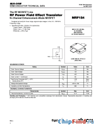 Datasheet MRF154 manufacturer M/A-COM