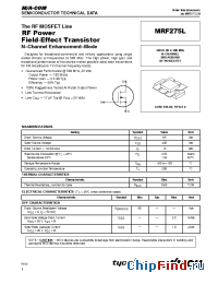 Datasheet MRF275 manufacturer M/A-COM