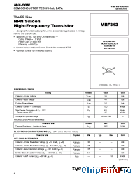 Datasheet MRF313 manufacturer M/A-COM